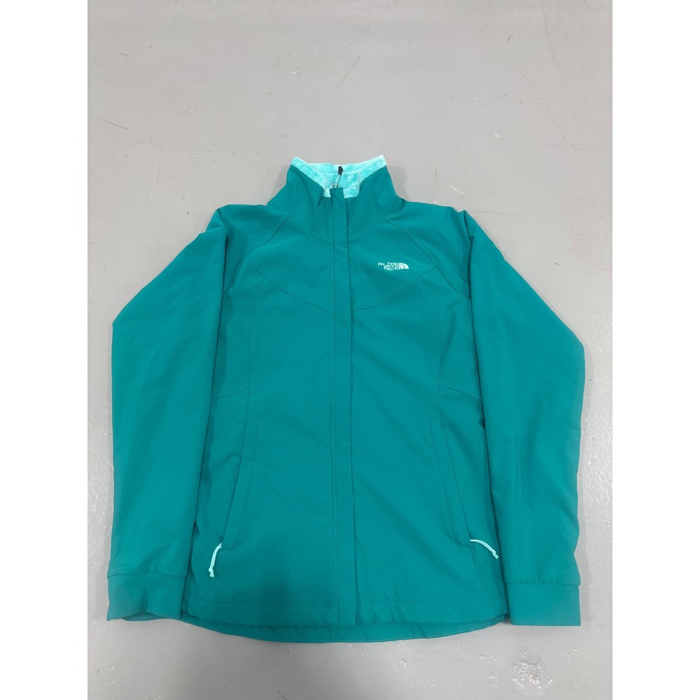 The North Face Shelbe Raschel Softshell Fleece Lined Jacket Teal Green Mens M